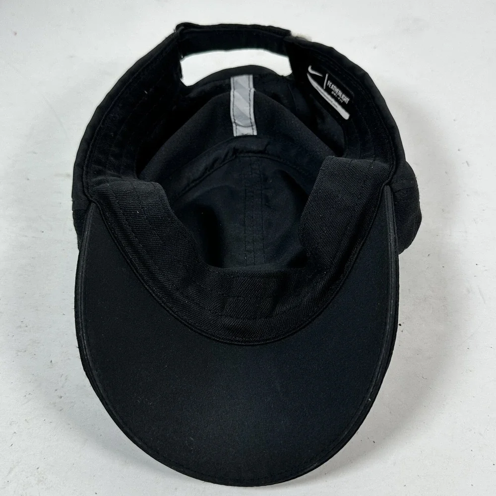 Nike Hat Cap Womens Black 7 Panel Featherlight‎ Tennis Running Pickleball